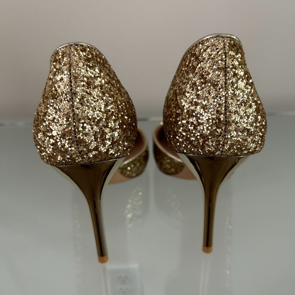 Gold Closed-Toe Pumps - Picture 6 of 8